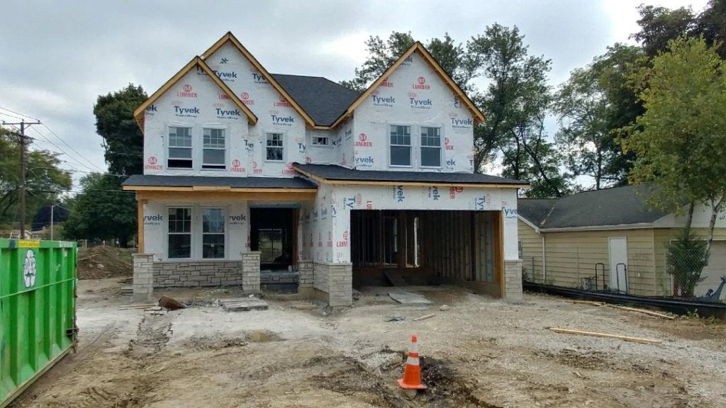 Wheaton roofing contractor wraps home with tyvek