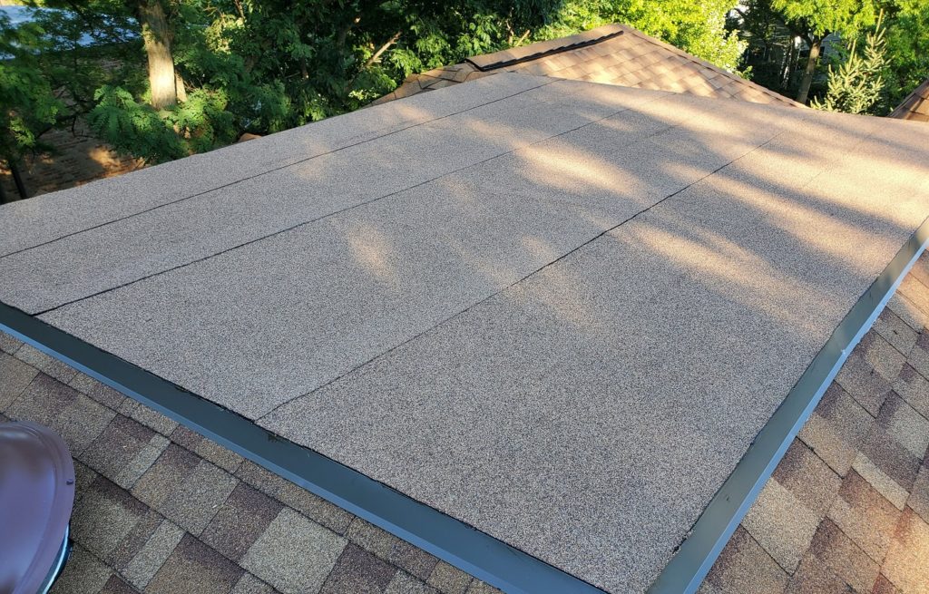 flat roof installed by winnetka roofing contractor