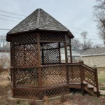picture of gazebo before Lombard roofing contractor begins work